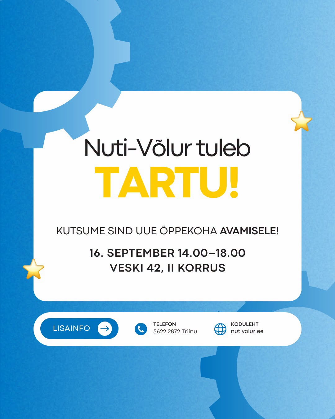 Nuti-Võlur avab klassi Tartus